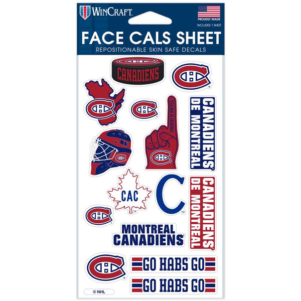 Montreal Canadiens Face Cals 4" x 7"