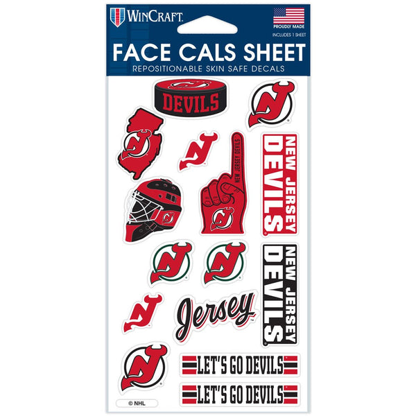 New Jersey Devils Face Cals 4" x 7"
