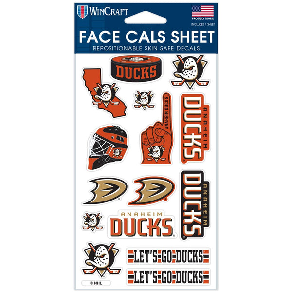 Anaheim Ducks Face Cals 4" x 7"