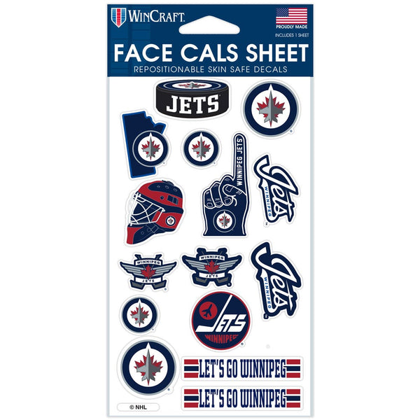 Winnipeg Jets Face Cals 4" x 7"