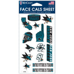San Jose Sharks Face Cals 4" x 7"