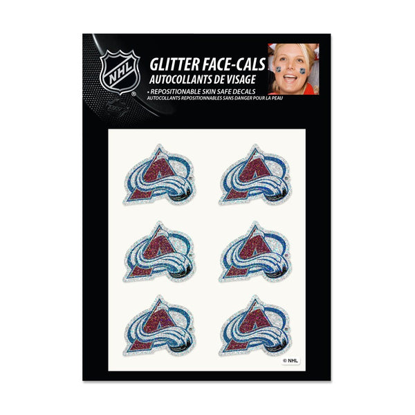 Colorado Avalanche Glitter Tattoo 6 Pack
