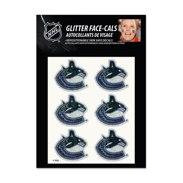 Vancouver Canucks Glitter Tattoo 6 Pack