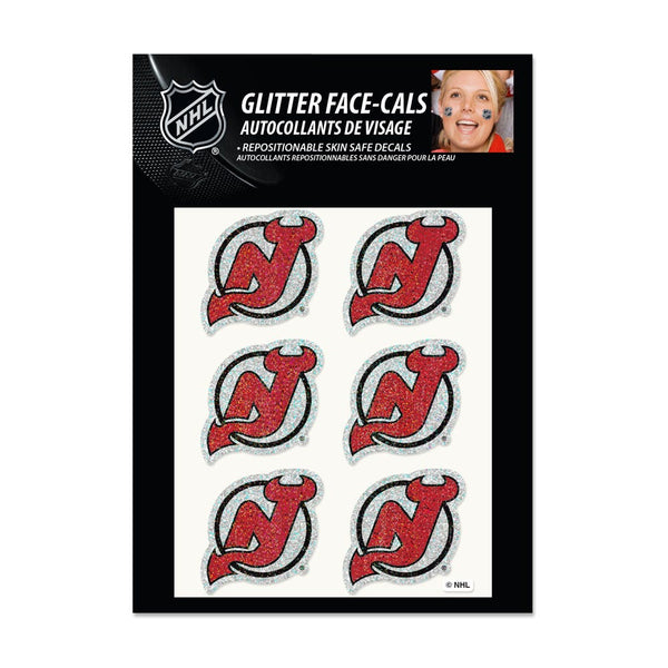 New Jersey Devils Glitter Tattoo 6 Pack
