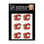 Calgary Flames Glitter Tattoo 6 Pack