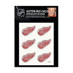 Detroit Red Wings Glitter Tattoo 6 Pack