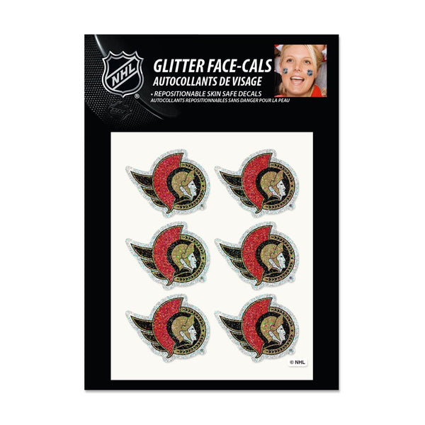 Ottawa Senators Glitter Tattoo 6 Pack