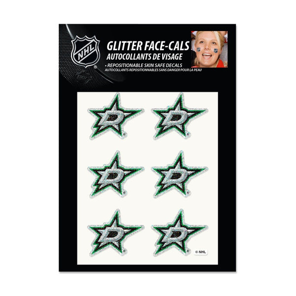 Dallas Stars Glitter Tattoo 6 Pack