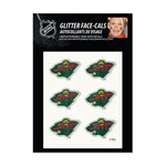 Minnesota Wild Glitter Tattoo 6 Pack
