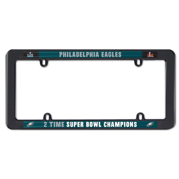Super Bowl Champions Philadelphia Eagles Lic Plt Thin Frame - Black Plastic