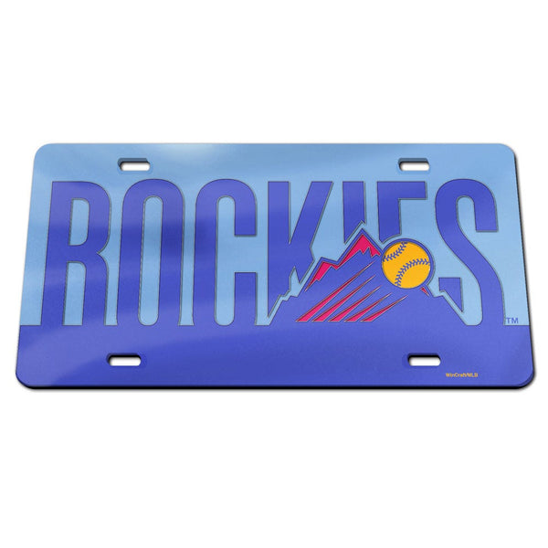 Colorado Rockies / City Connect Specialty Acrylic License Plate