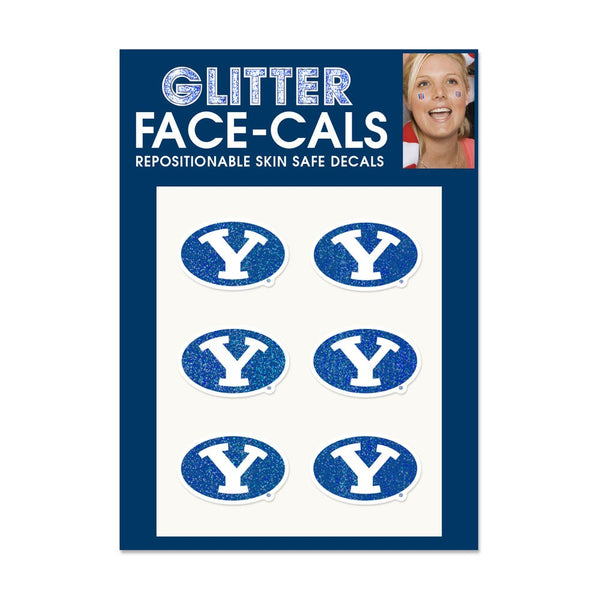Brigham Young Cougars Glitter Tattoo 6 Pack
