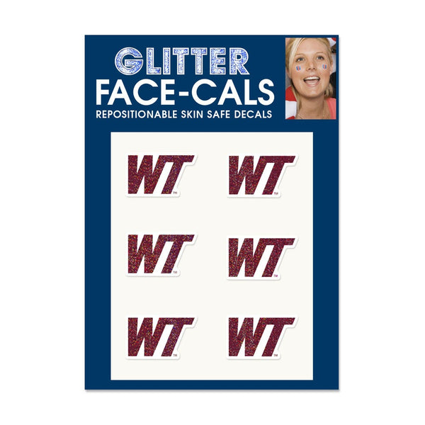 West Texas A&M Buffaloes Glitter Tattoo 6 Pack