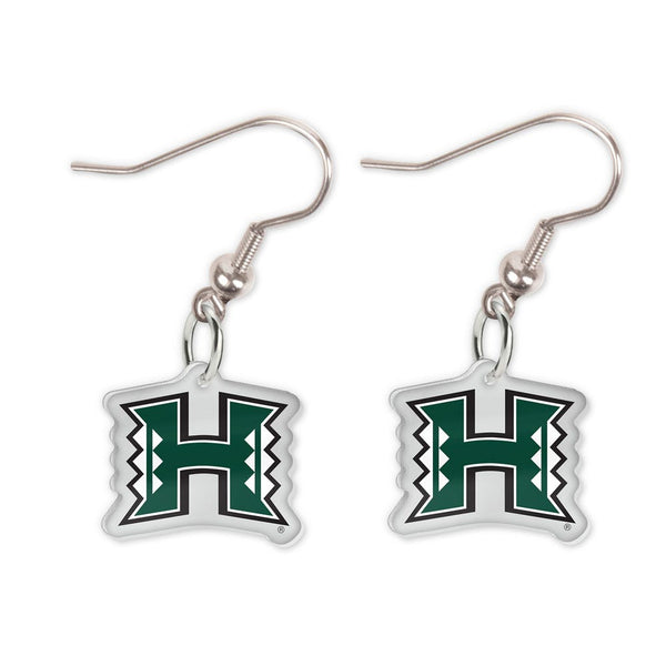 Hawaii Warriors Acrylic loop earrings
