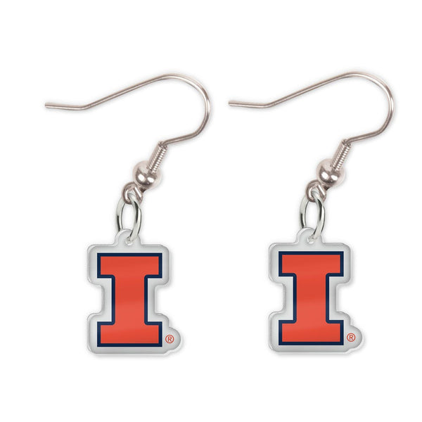 Illinois Fighting Illini Acrylic loop earrings