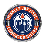 Western Conference Champions Edmonton Oilers Chrome Metal Domed Emblem