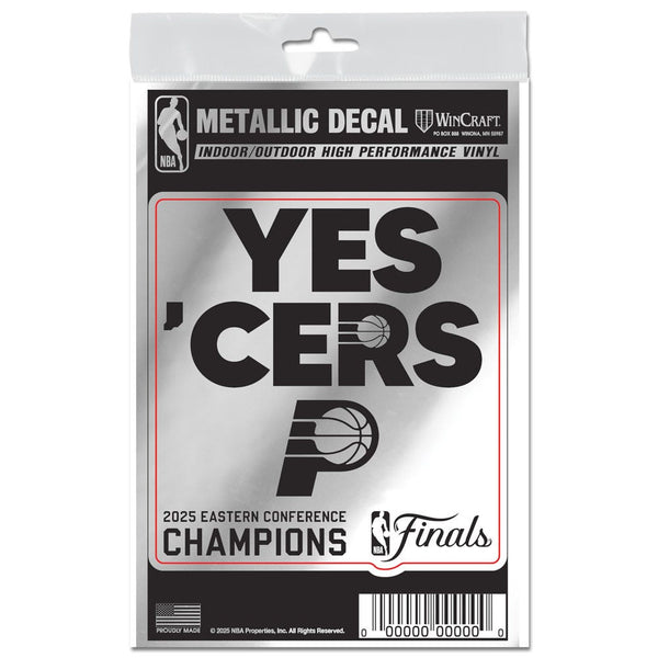 Eastern Conference Champions Indiana Pacers 2025 NBA Eastern Conferenc Decal Metallic 3" x 5"