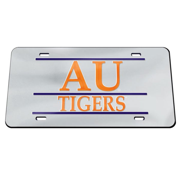 Wholesale-Auburn Tigers BAR DESIGN SILVER BACKGROUND Acrylic Classic License Plates