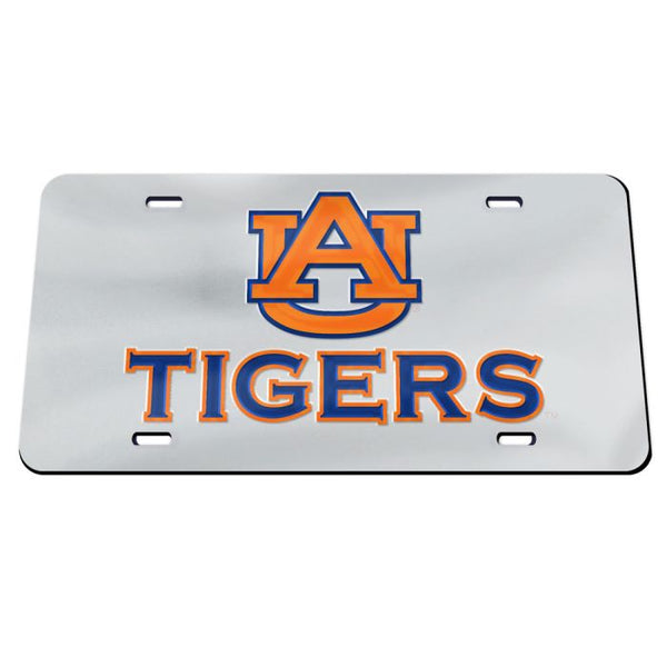 Wholesale-Auburn Tigers AU TIGERS SILVER BACKGROUND Acrylic Classic License Plates