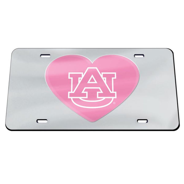 Wholesale-Auburn Tigers PINK HEART Acrylic Classic License Plates