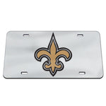 New Orleans Saints Silver Acrylic Classic License Plates