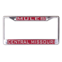 Wholesale-Central Missouri Mules Lic Plt Frame S/L Printed