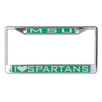 Wholesale-Michigan State Spartans Lic Plt Frame S/L Printed