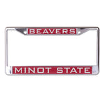 Wholesale-Minot State Beavers Lic Plt Frame S/L Printed