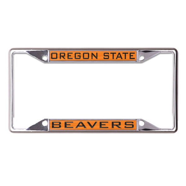 Wholesale-Oregon State Beavers ORANGE BAR WITH BLACK LETTERS Lic Plt Frame S/S Printed