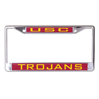 Wholesale-USC Trojans Lic Plt Frame S/L Printed