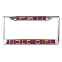 Wholesale-Florida State Seminoles Lic Plt Frame S/L Printed