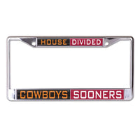 Wholesale-Oklahoma Sooners Oklahoma State Cowboys OKLAHOMA VS OKLAHOMA ST Lic Plt Frame S/L Printed