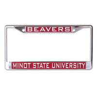 Wholesale-Minot State Beavers Lic Plt Frame S/L Printed