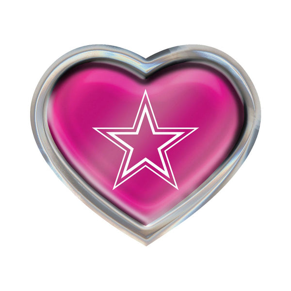 Dallas Cowboys HEART Chrome Metal Domed Emblem