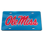 Wholesale-Ole Miss Rebels Acrylic Classic License Plates