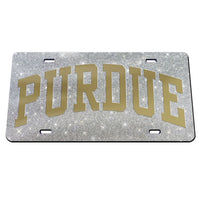 Wholesale-Purdue Boilermakers GLITTER BACKGROUND Acrylic Classic License Plates