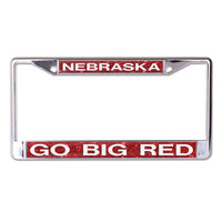 Wholesale-Nebraska Cornhuskers GLITTER BACKGROUND Lic Plt Frame S/L Printed