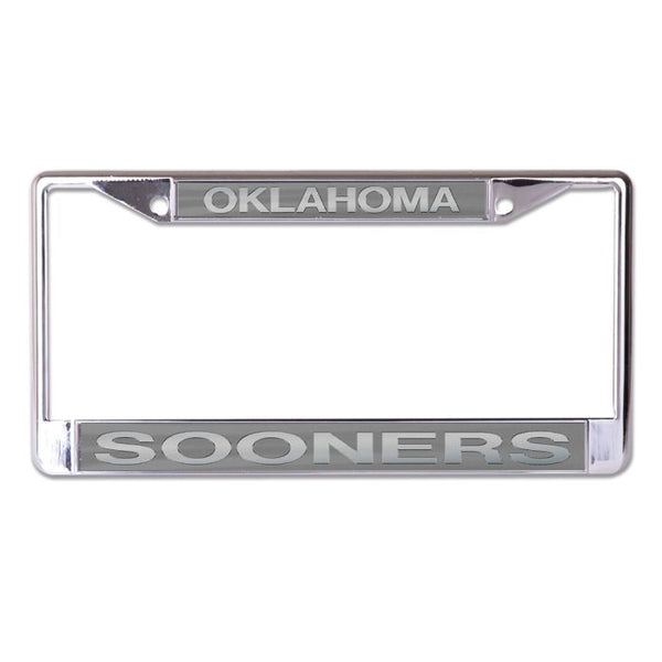 Wholesale-Oklahoma Sooners FROSTED Lic Plt Frame S/L Printed