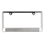 Wholesale-Texas Tech Red Raiders FROSTED Lic Plate Frame B/O Printed