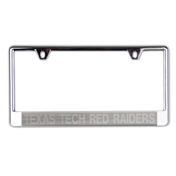 Wholesale-Texas Tech Red Raiders FROSTED Lic Plate Frame B/O Printed