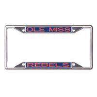 Wholesale-Ole Miss Rebels GLITTER LETTERS Lic Plt Frame S/S Printed