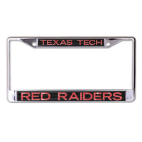 Wholesale-Texas Tech Red Raiders GLITTER LETTERS Lic Plt Frame S/L Metallic