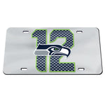 Seattle Seahawks Acrylic Classic License Plates