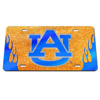 Wholesale-Auburn Tigers GLITTER BACKGROUND Acrylic Classic License Plates