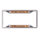 Baltimore Ravens WOOD Lic Plt Frame S/S Printed