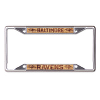 Baltimore Ravens WOOD Lic Plt Frame S/S Printed