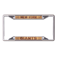 New York Giants WOOD Lic Plt Frame S/S Printed