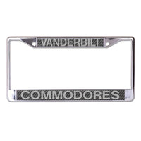 Wholesale-Vanderbilt Commodores CARBON Lic Plt Frame S/L Printed