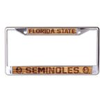 Wholesale-Florida State Seminoles WOOD Lic Plt Frame S/L Printed