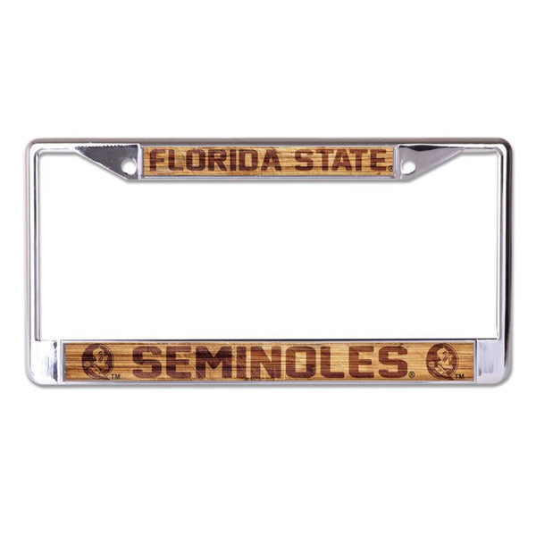 Wholesale-Florida State Seminoles WOOD Lic Plt Frame S/L Printed